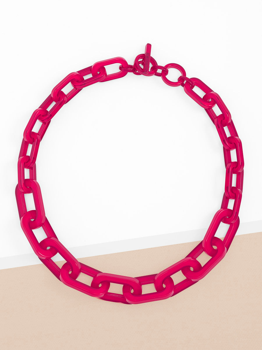 Colorful Resin Cable Link Collar Necklace | ZENZII Wholesale