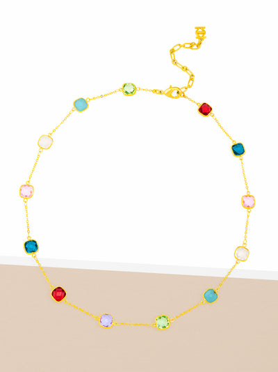 Multicolor Crystal Collar Necklace