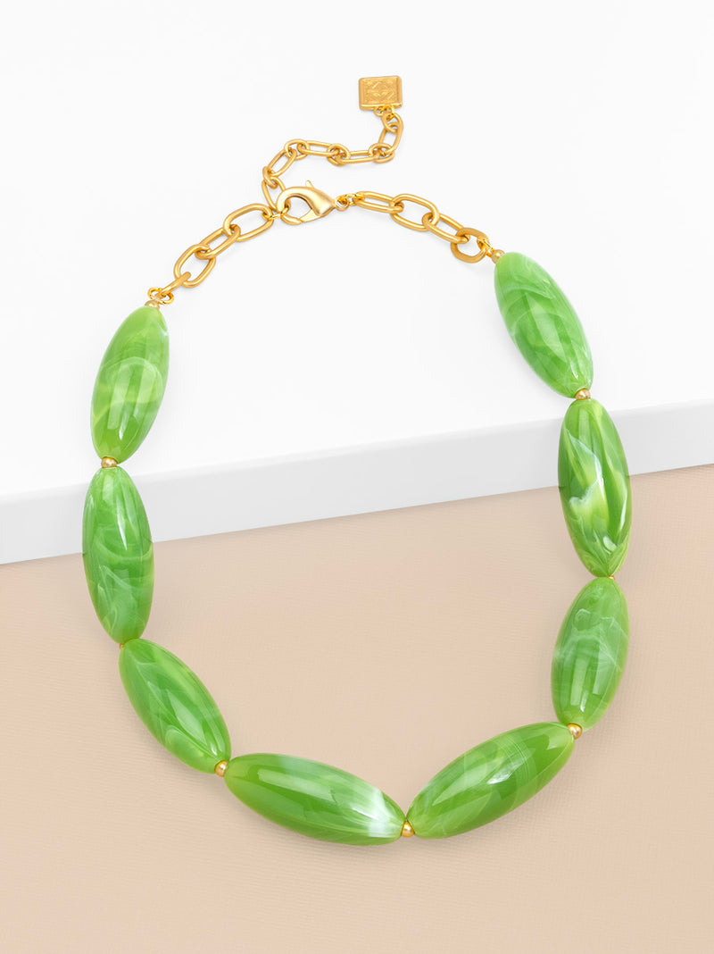 girlish バルーンジレ Glossy Resin Collar Necklace – ZENZII Wholesale