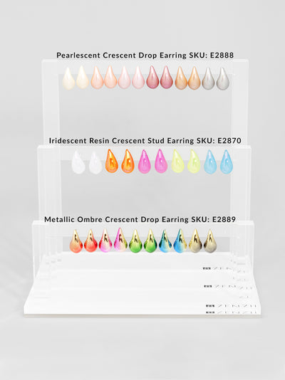 Crescent Drop Earring Set