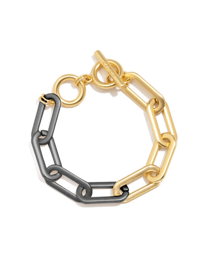 Two-Tone Cable Link Bracelet