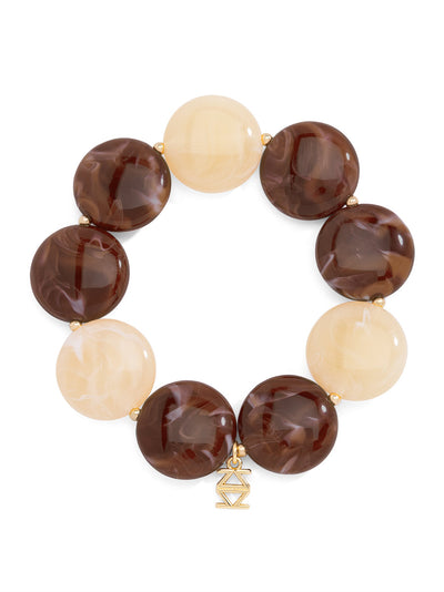 Stretch Bracelet Composed Of Swirled Beads