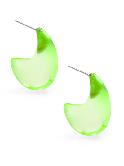 Lucite Chunky Crescent Drop Earring