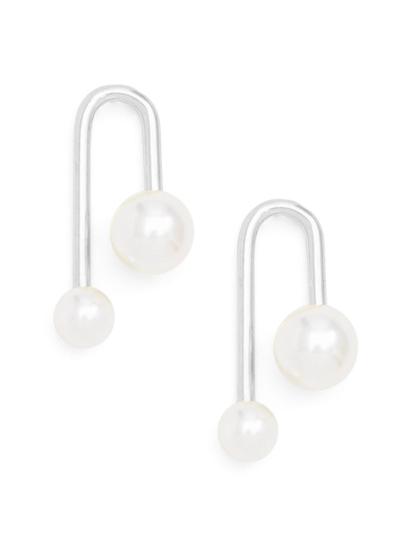 Asymmetrical Pearl Drop Earring