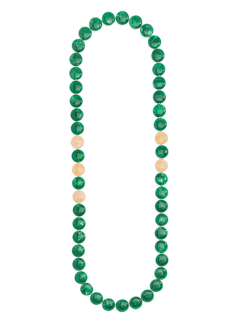 Swirled Beaded Long Necklace