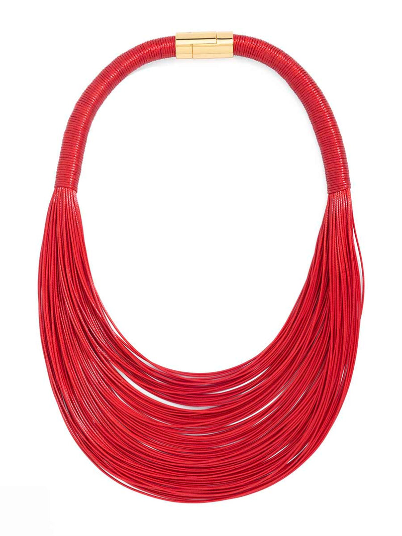 Red Cord Necklace/choker String of Fate Adjustable Cord 22K