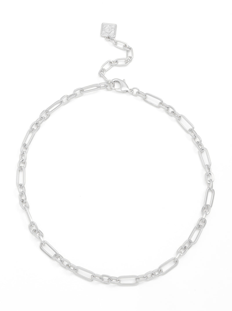 Alternating Metal Links Collar Necklace