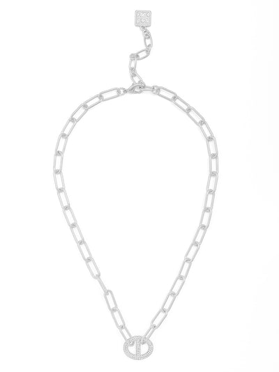 Pav√© Mariner Link Paperclip Collar Necklace