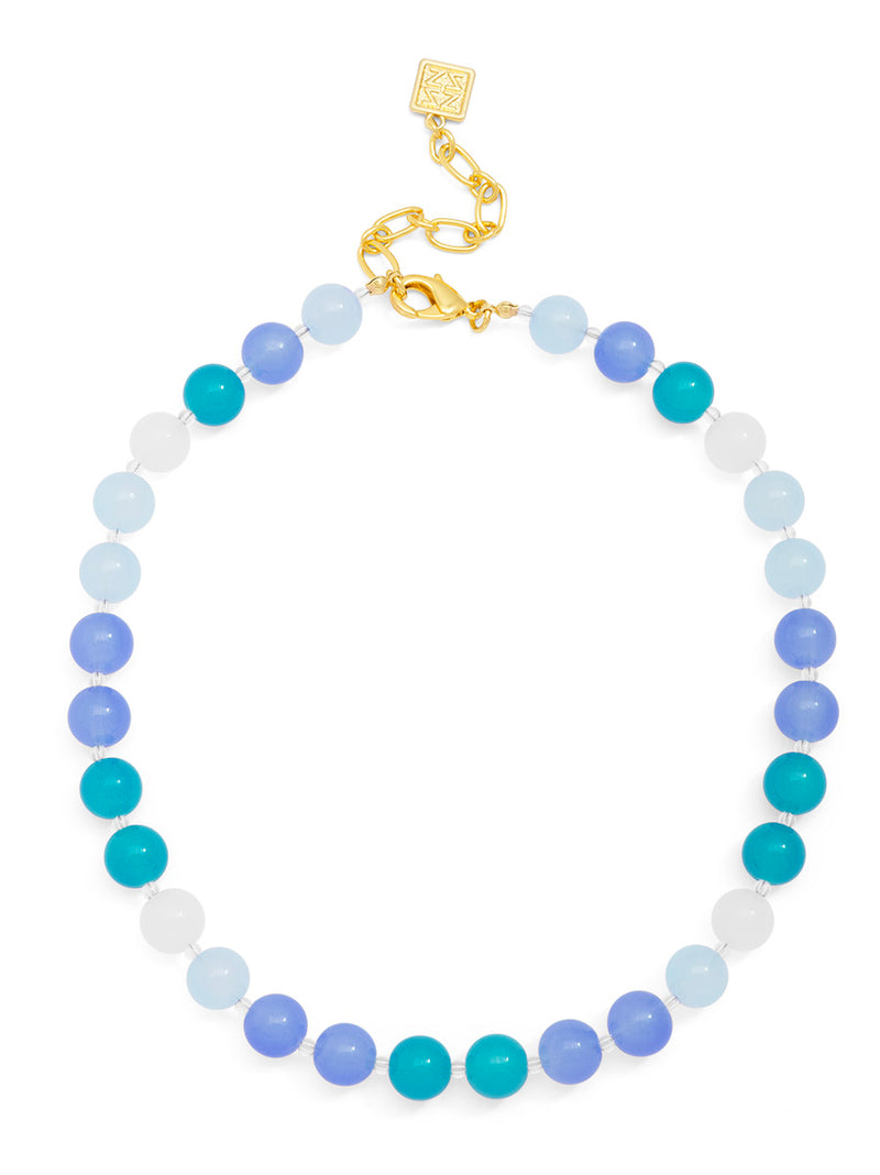 Multicolor Glass Bead Collar Necklace
