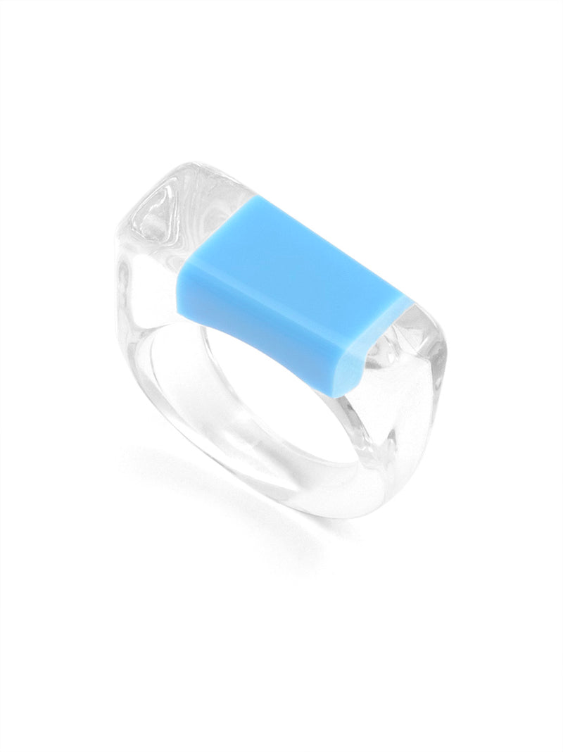 Lucite Color Bar Ring