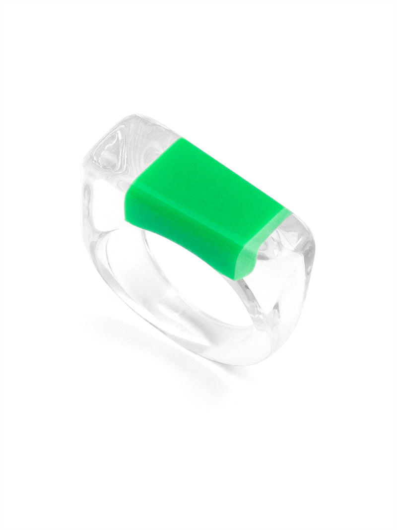 Lucite Color Bar Ring