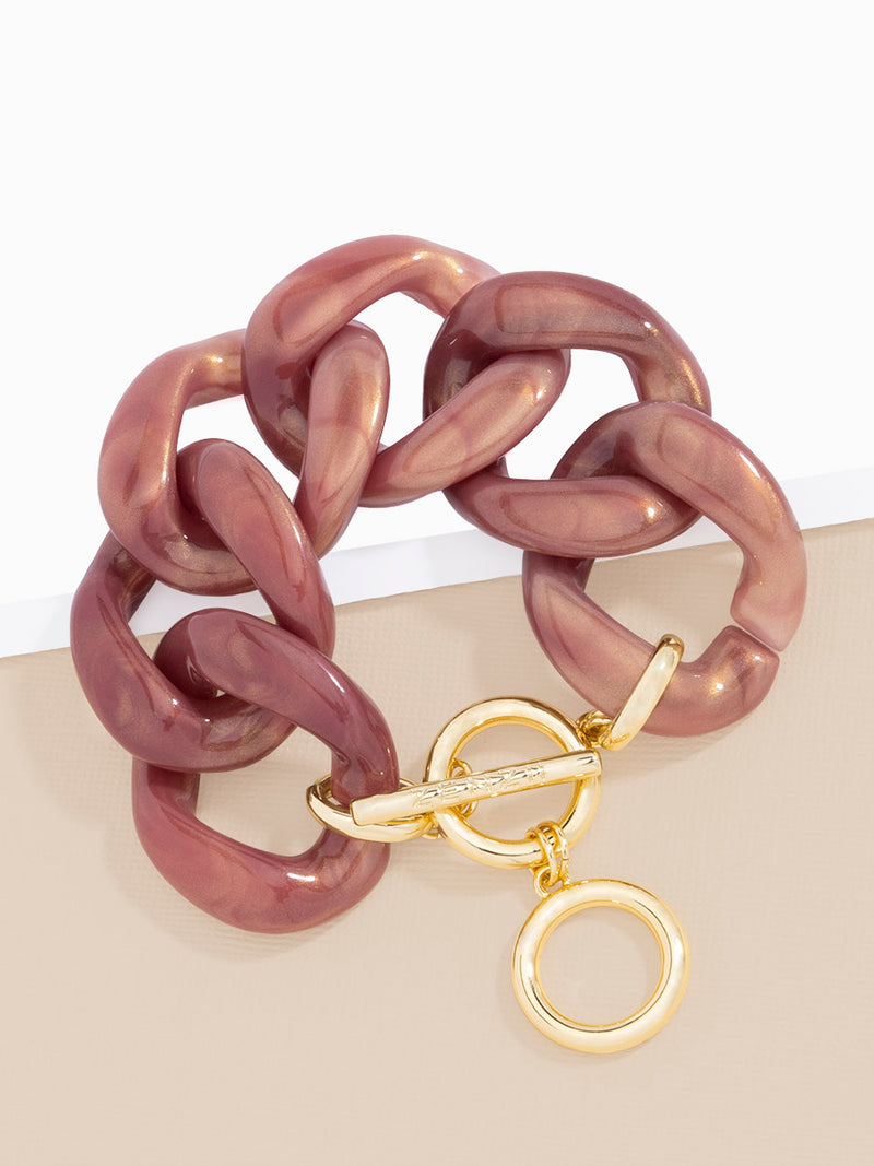 Iridescent Curb Chain Bracelet