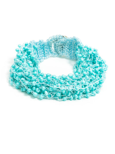 Multi-Strand Seed Bead Bracelet - Turquoise