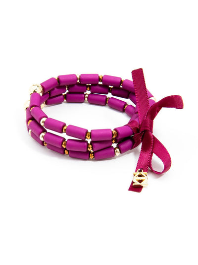 Luxor Beaded Bracelet - Berry