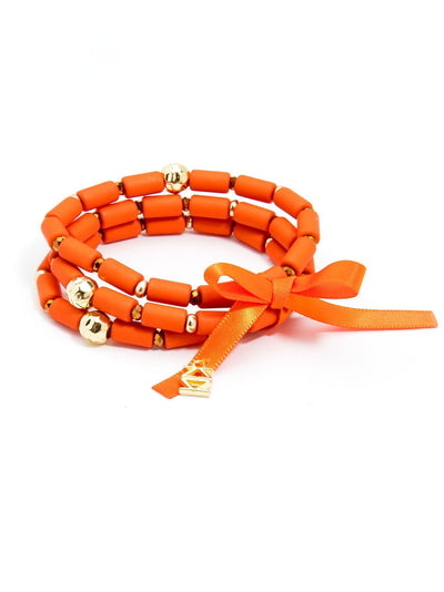 Luxor Beaded Bracelet - Orange