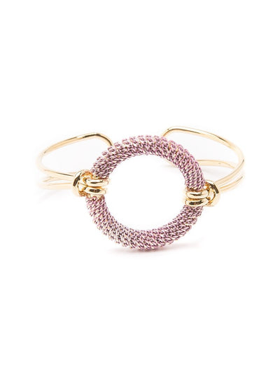 Ombre Chain Circle Cuff - Pink/White
