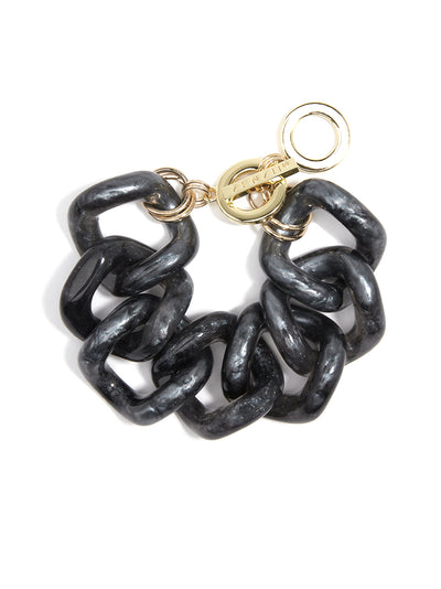Metallic Marbled Chain Bracelet - Gray