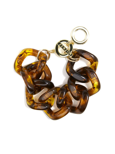 Metallic Marbled Chain Bracelet - Tort