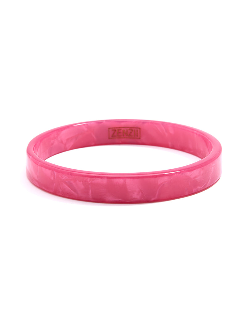 Classic Acetate Bangle Bracelet - Hot Pink