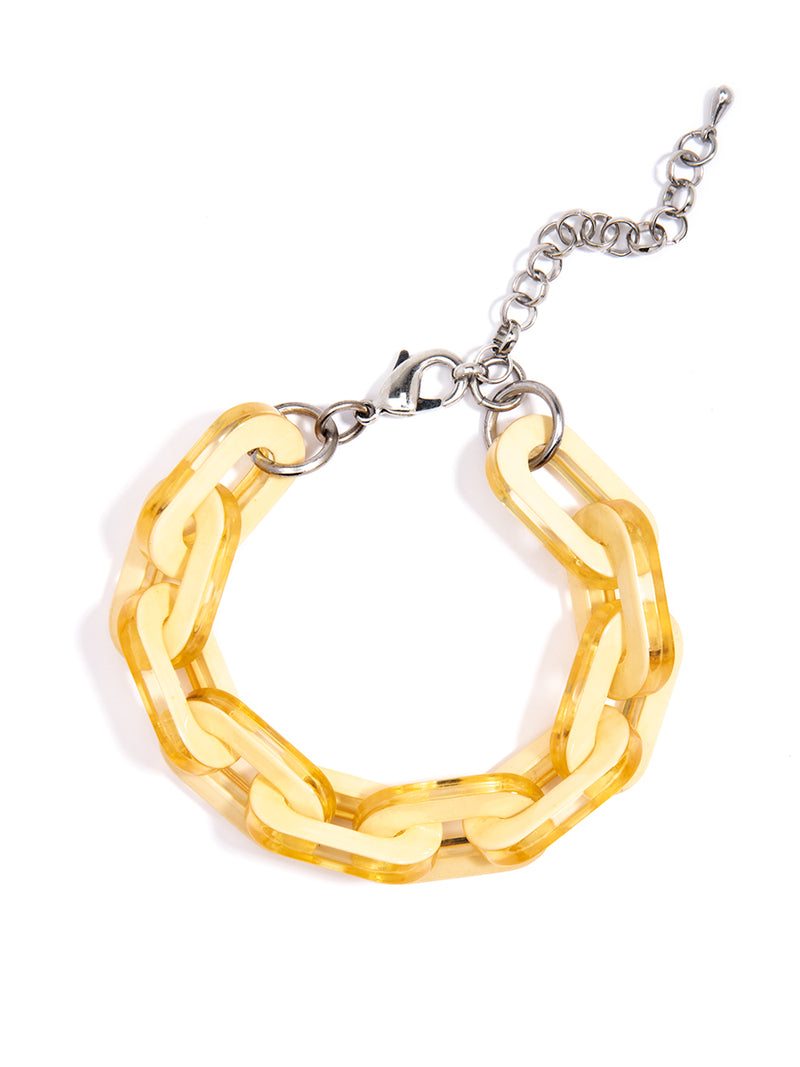Chain-Ed On Style Bracelet - Cream