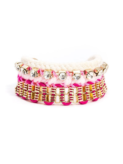 Weave it to Me Bracelet - Pink