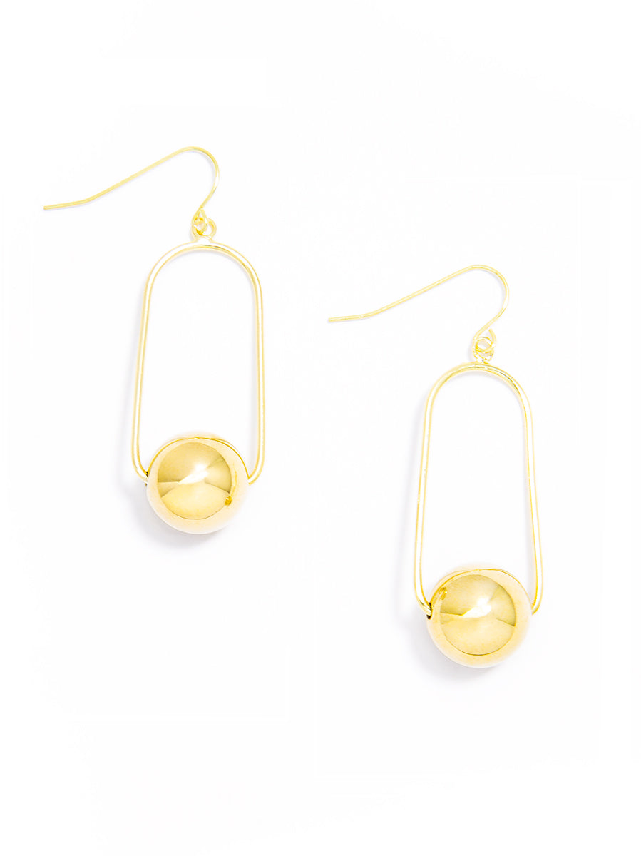 Metal Ball And Loop Earring | ZENZII Wholesale