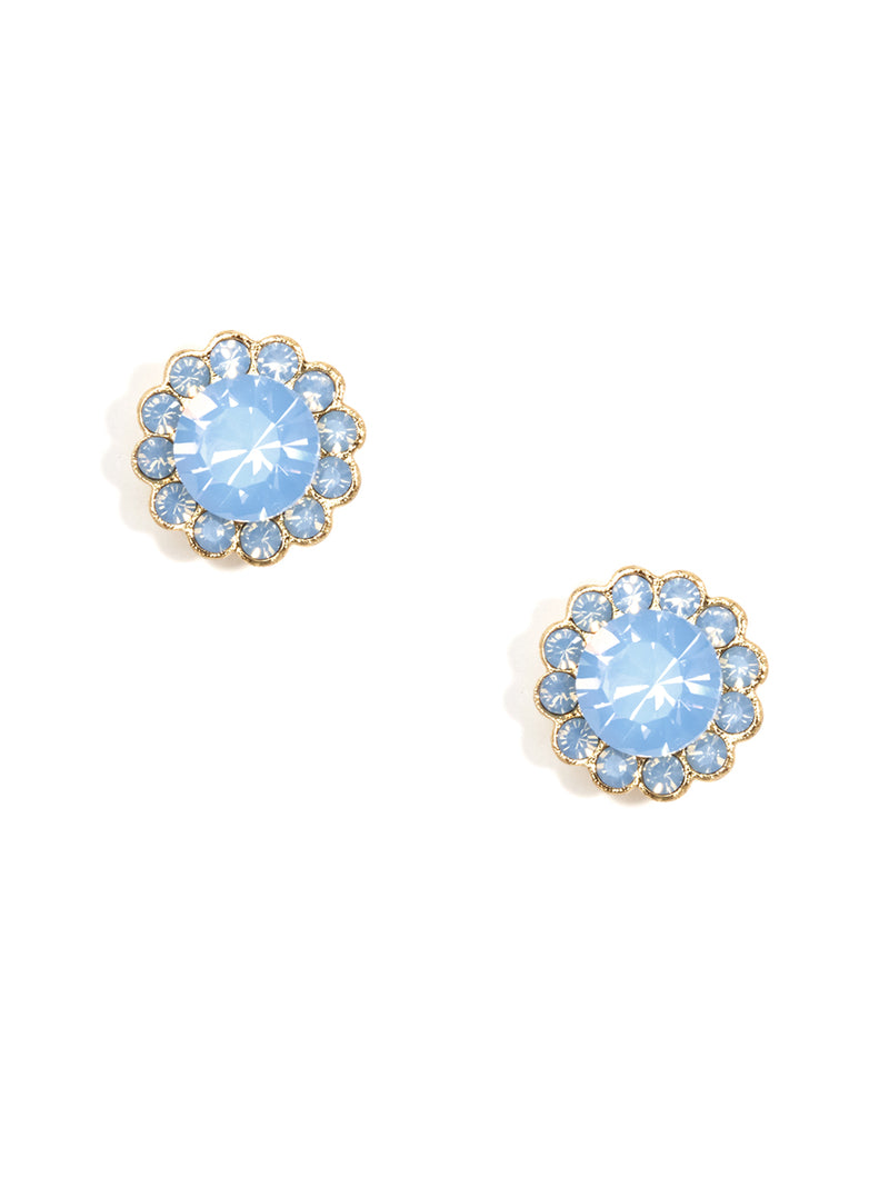 Crystal Stud Earring - Blue