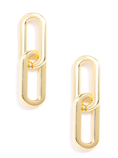 Plated Cable Link Earrings