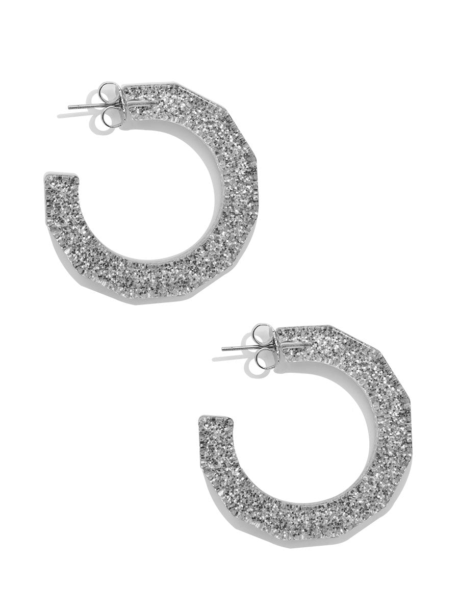 Small Textured Hoop Earring - SIL