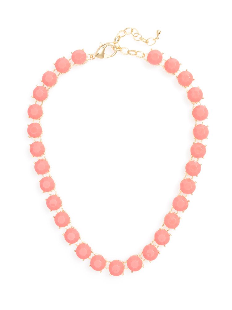 Crystal Royale Necklace  - color is Hot Pink | ZENZII Wholesale