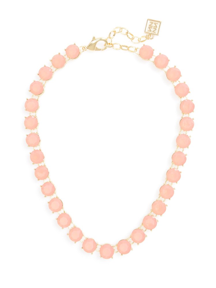 Crystal Royale Necklace  - color is Peach/Opal | ZENZII Wholesale