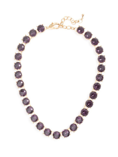 Crystal Royale Necklace  - color is Purple | ZENZII Wholesale
