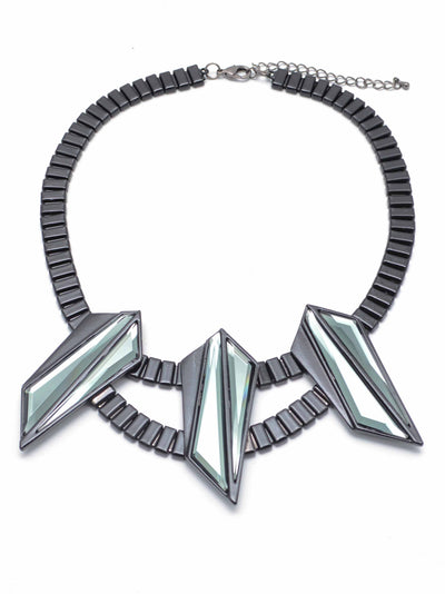 Life on the Edge Necklace  - color is Black | ZENZII Wholesale