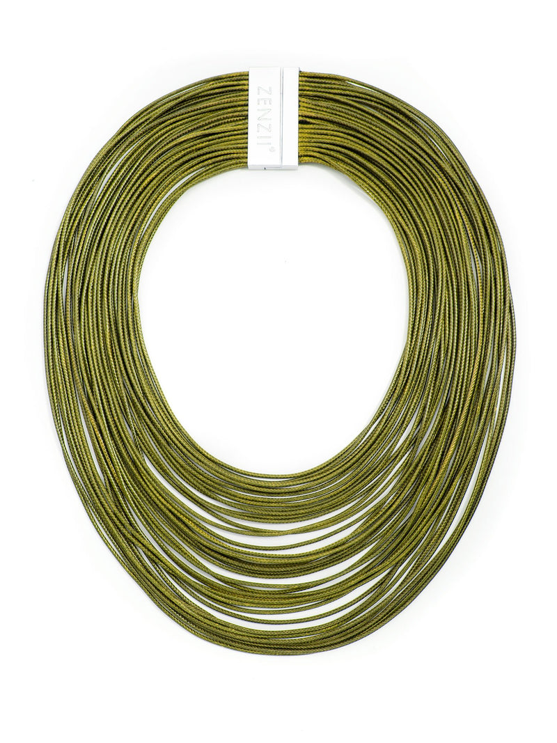 Tight Rope Necklace  - color is Green | ZENZII Wholesale