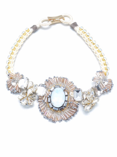 Blushing Beauty Statement Necklace  - color is Champagne | ZENZII Wholesale