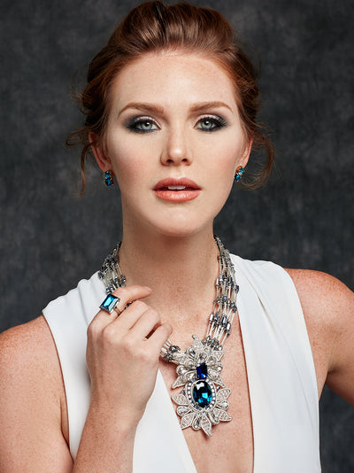 Snow Queen Pendant Necklace  - color is Silver | ZENZII Wholesale