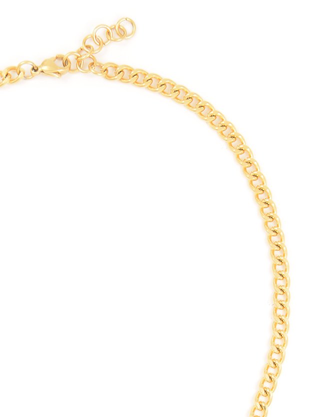 The Perfect Lip Pendant Chain Necklace  - color is Gold/Red | ZENZII Wholesale