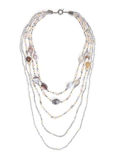 Calypso's Glamour Necklace  - color is Silver | ZENZII Wholesale