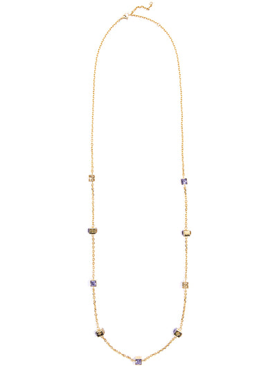 Building Blocks Necklace  - color is Gold/Purple | ZENZII Wholesale