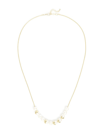 Pearls and Platters Necklace  - color is Gold/Pearl | ZENZII Wholesale