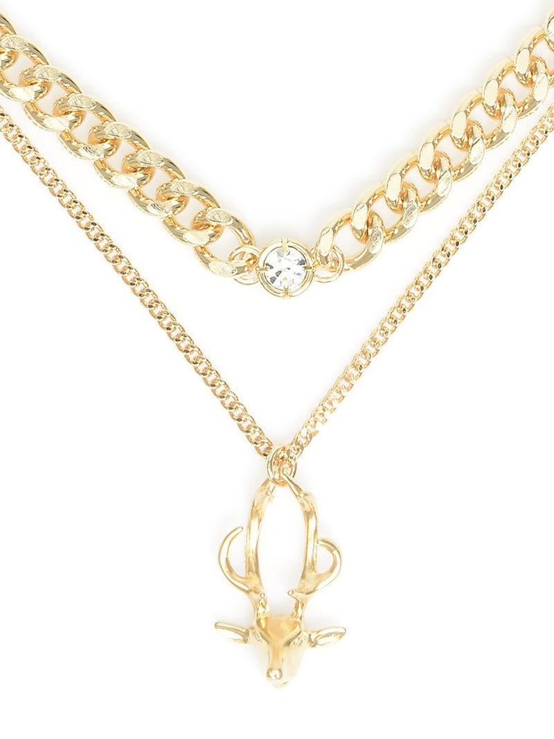 The Buck Stops Here Necklace  - color is Gold | ZENZII Wholesale
