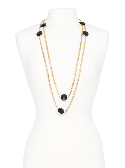 Sparkle Chain Necklace  - color is Gold/Black | ZENZII Wholesale