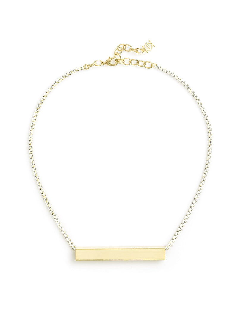 Blockage Necklace  - color is Gold/White | ZENZII Wholesale