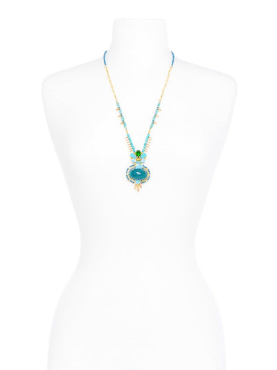 Dancing Stones Medium Necklace  - color is Green | ZENZII Wholesale