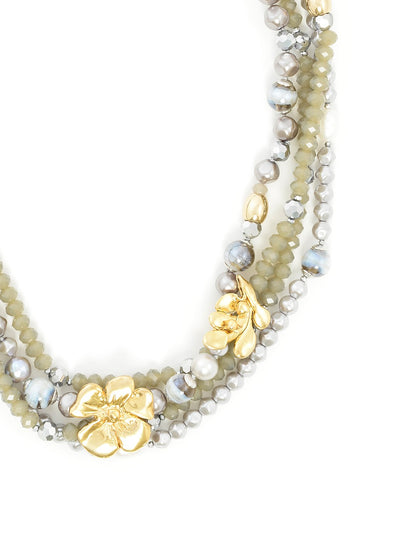 Demeter's Harvest Necklace  - color is Gray | ZENZII Wholesale