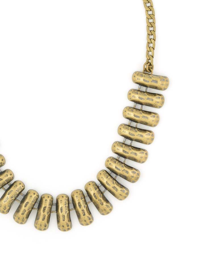 Peanut Shell Necklace  - color is Burnished Gold | ZENZII Wholesale