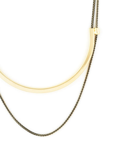 Swing-fully Yours Short Necklace  - color is Gold/Black | ZENZII Wholesale
