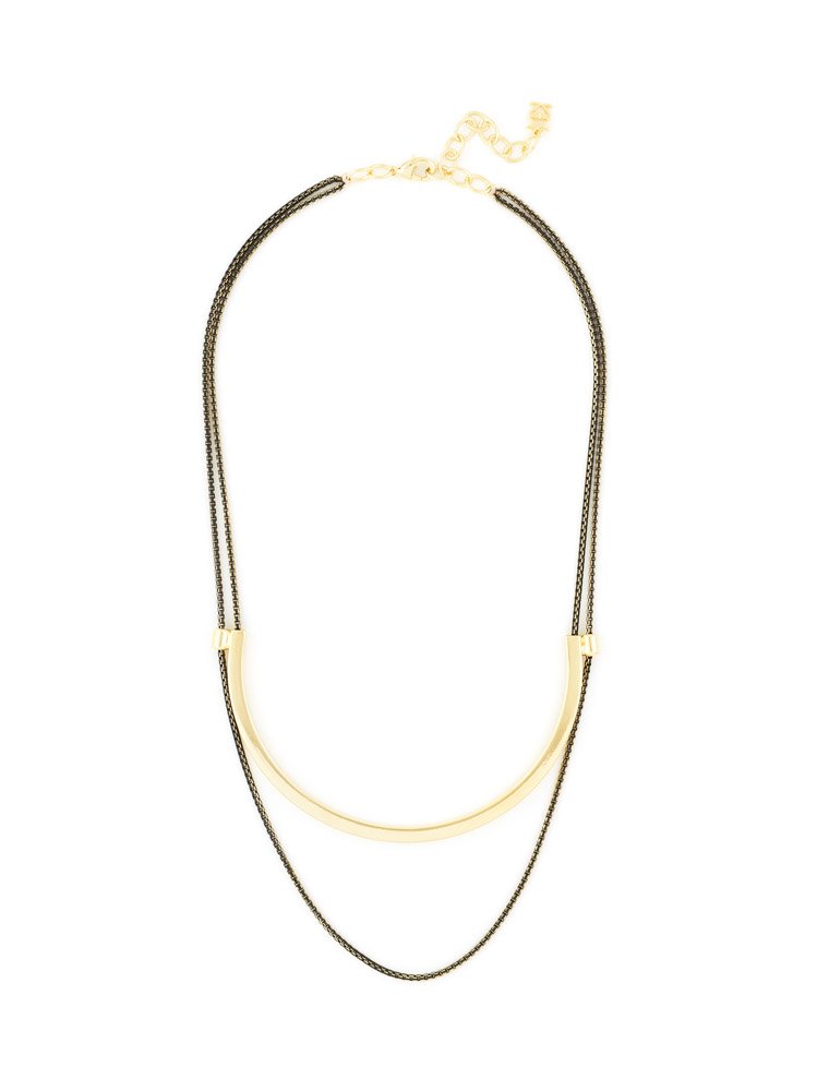 Swing-fully Yours Short Necklace  - color is Gold/Black | ZENZII Wholesale