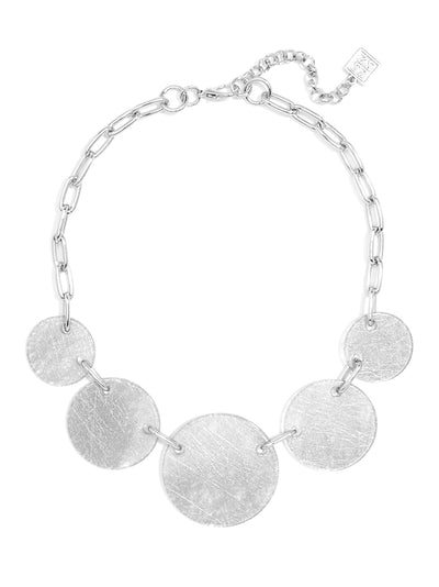 Static Silk Circle Collar Necklace - SIL