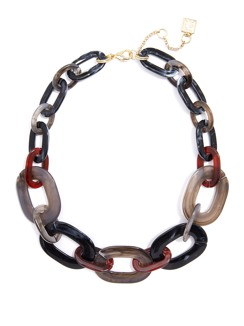Marbled Links Collar Necklace